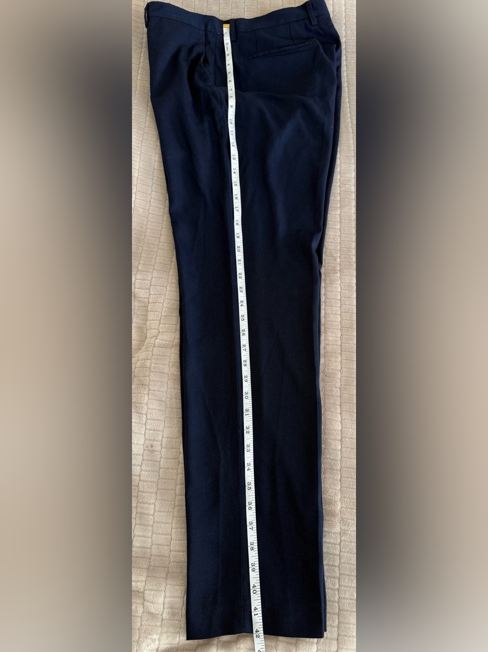 Zara Men's Dark Navy Dress Trousers - Picture 2 of 7